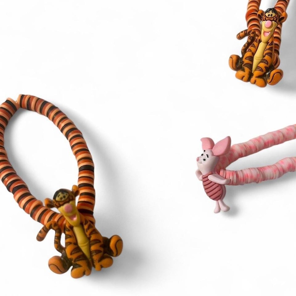 Disney Bracelet Set Kids OS Multi Excellent Tigger Piglet Winnie the Pooh Beaded